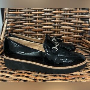 Naturalizer Estelle Loafers Womens Size 11 W Black Patent Leather